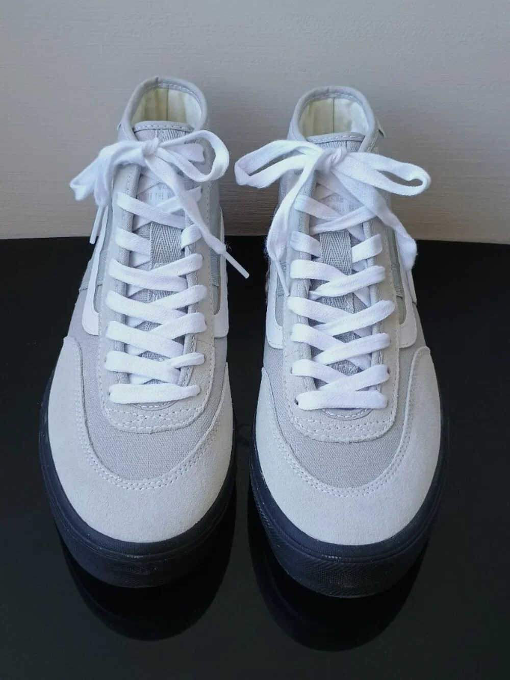 Vans Men's Crockett High Suede/Canvas in Styling Flexibility Light Gray/Black